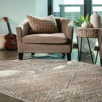 Обединети ткајачи на Америка модерни геометриски наomидана област килим, 7,83 '10'