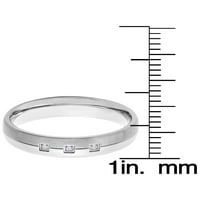 Крајбрежен накит титаниум 0. прстен со двојна завршница на дијаманти CTW