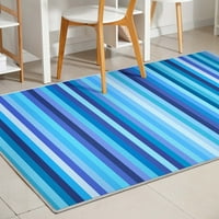 Колекцијата Крејола од добро ткаени ленти сини 3'3 5 'килим во областа
