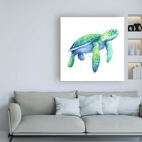 Трговска марка ликовна уметност „Зелена морска желка слика“ платно уметност од Сем Наж