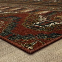 Махавк дома Шафтсбери ткаен килим во затворен простор, црвена, 5 '8' '