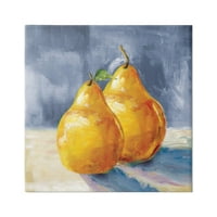 Stuple Industries Класик жолти круши вкусна овошна галерија за сликање завиткано платно печатење wallидна уметност, дизајн од