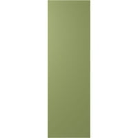 Ekena Millwork 18 W 52 H TRUE FIT PVC Diagonal Slat модерен стил фиксирани ролетни за монтирање, мов зелена