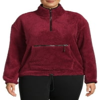 Без граници на плус големина на јуниори плус фау sherpa pullover