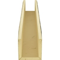 Екена Милхаурд 4 W 12 H 14'l 3-страничен песок од мијалник Ендуратан Фау Вуд тавански зрак, природен златен даб