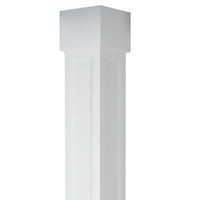 Ekena Millwork 14 W 8'H Premium Square Non-Tapered Вдлабнато панел PVC комплет за завиткување на колони за занаетчиска занает,