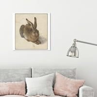 Wynwood Studio Animals Wall Art Canvas Prints 'Durer - Hare' Farm животни - кафеава, бела боја