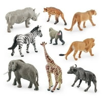 Симулација Зоолошката Градина Животински Модел Играчки Зебра Лав Носорог Слон Животни Слика Подарок