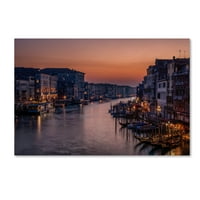 Гранд канал на Венеција на Сонцето „Канвас уметност“ од Карен Декин