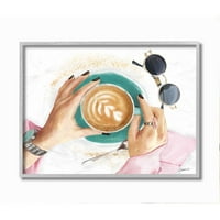 Stuple Industries Glam Latte Art artенски модни додатоци Кафе врамен wallиден дизајн на уметност од Ziwei Li, 16 20