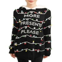 Без граници на помладите повеќе подароци Шерпа Худи Божиќен џемпер
